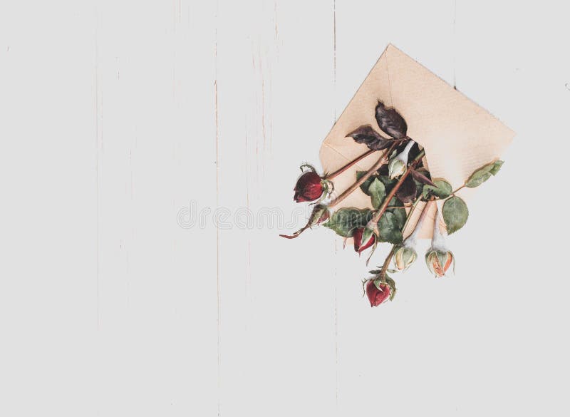 Bouquet de fête des bourgeons roses sur le fond de vieux conseils en bois blancs photographie stock Bouquet de fête des bourgeons roses sur le fond de vieux conseils en bois blancs photographie stock
