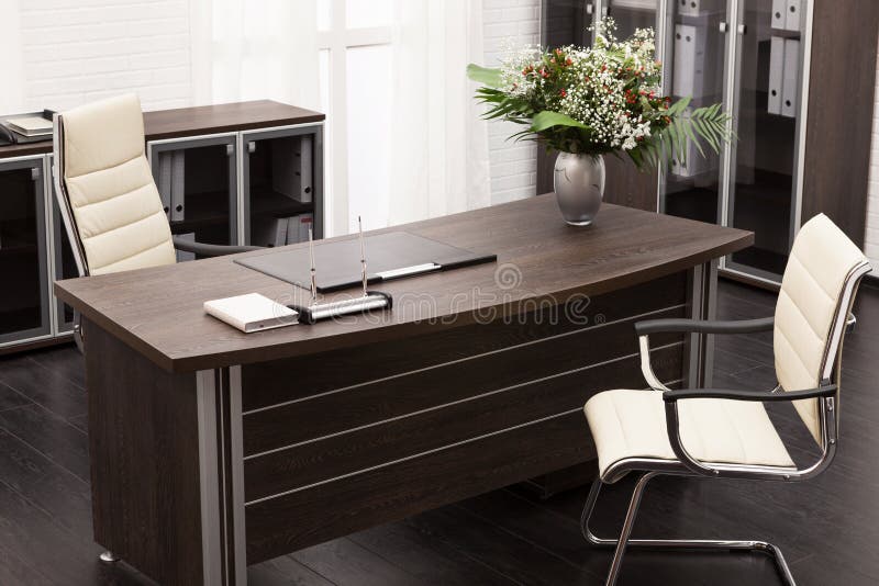 Bouquet of Flowers on a Desk Stock Image Image of datebook, design