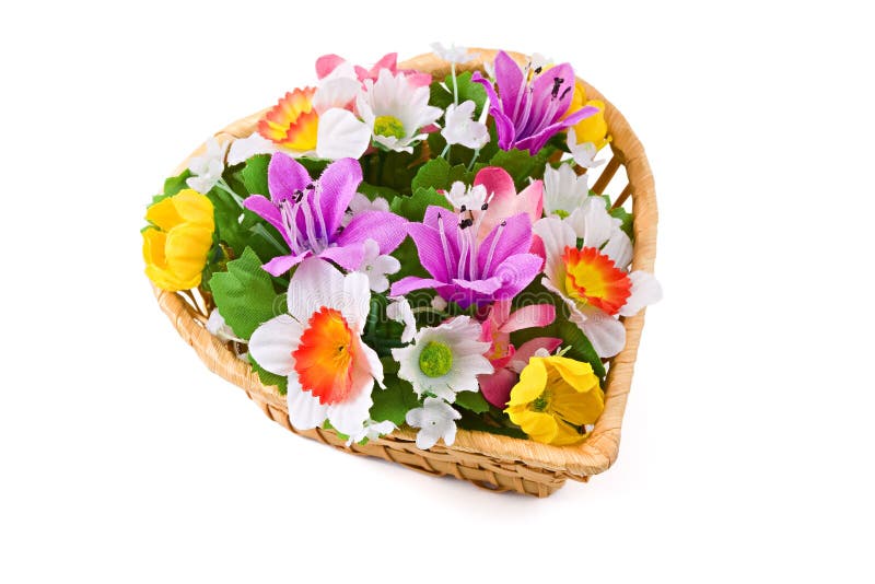 Bouquet of flowers, isolated on white