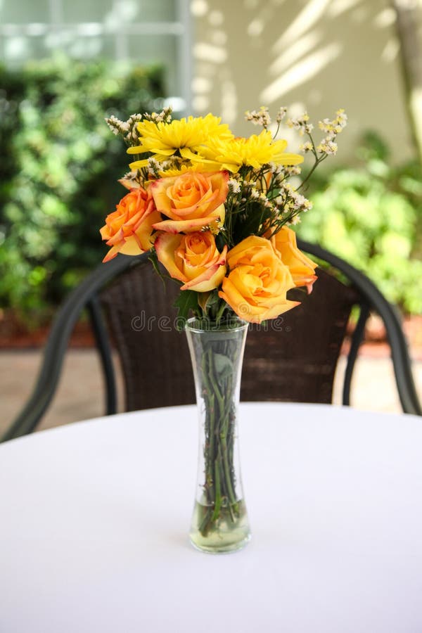 Flowers on Table at Wedding Stock Photo Image of wedding, candles