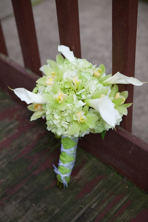 Bouquet of green flowers stock image. Image of structure 16123595