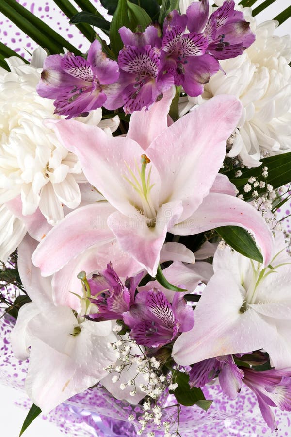 Lily flowers bouquet stock image. Image of close, arrangement 12774047