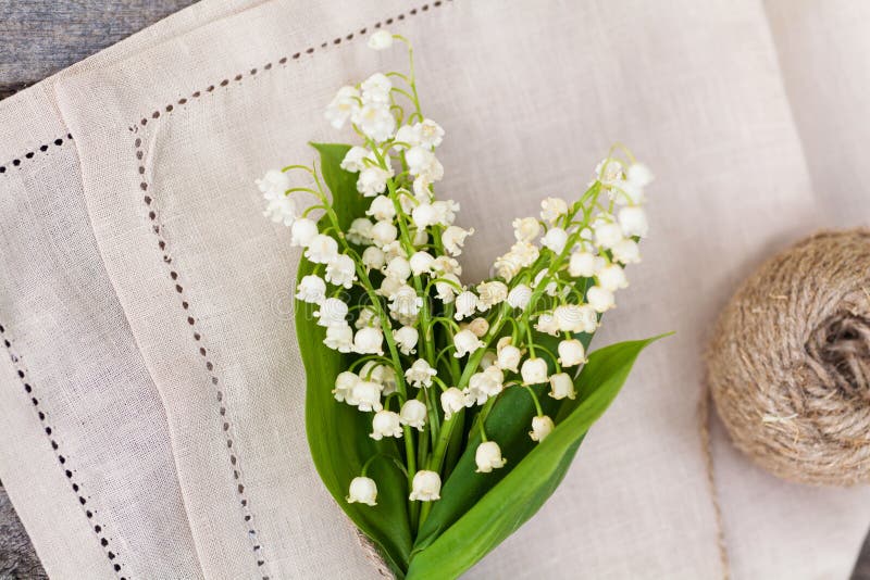 Bouquet of lily of the valley outdoor