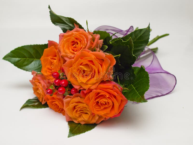 Bouquet of Red Roses and Yellow Tulips Stock Image Image of roses