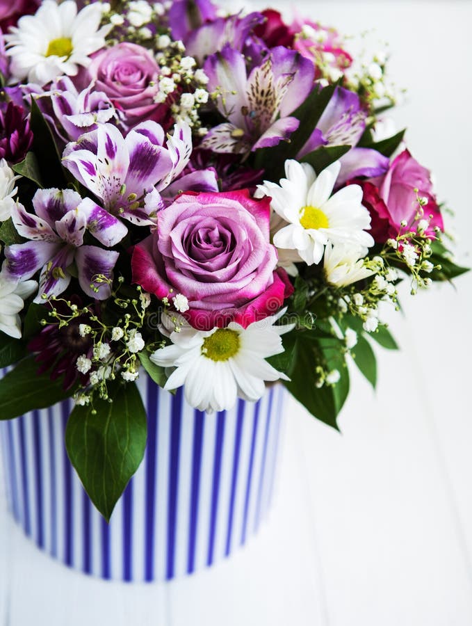 Bouquet of pink flowers stock image. Image of bunch 127269059