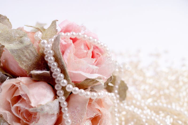 Pink Pearls And Roses Wallpaper