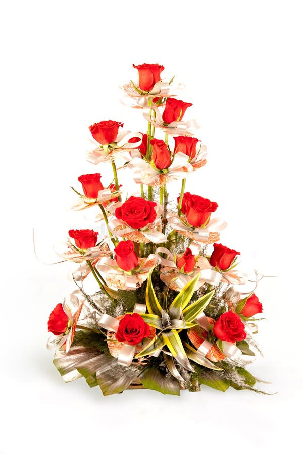 Bouquet of red rose flowers