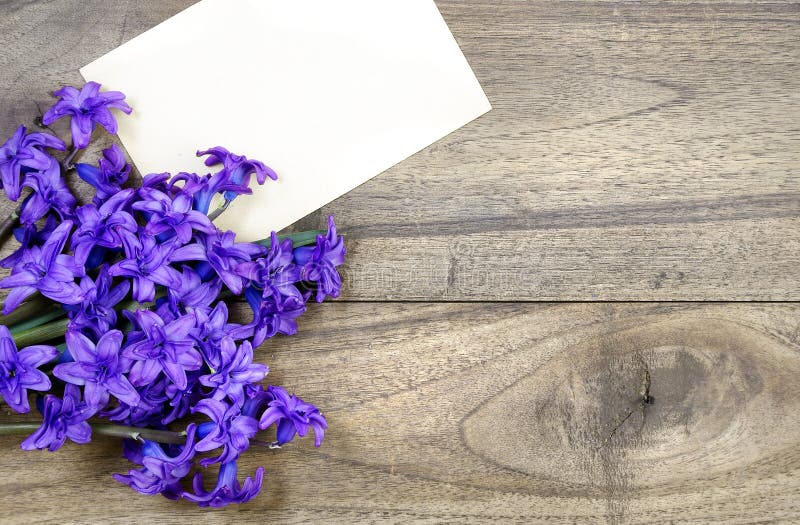 Bouquet of spring flowers on a wooden table. copy spaces stock images