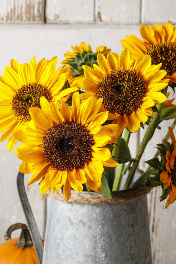 Bouquet of Sunflowers and Wild Flowers on Wooden Table Stock Photo Image of flower, bouquet