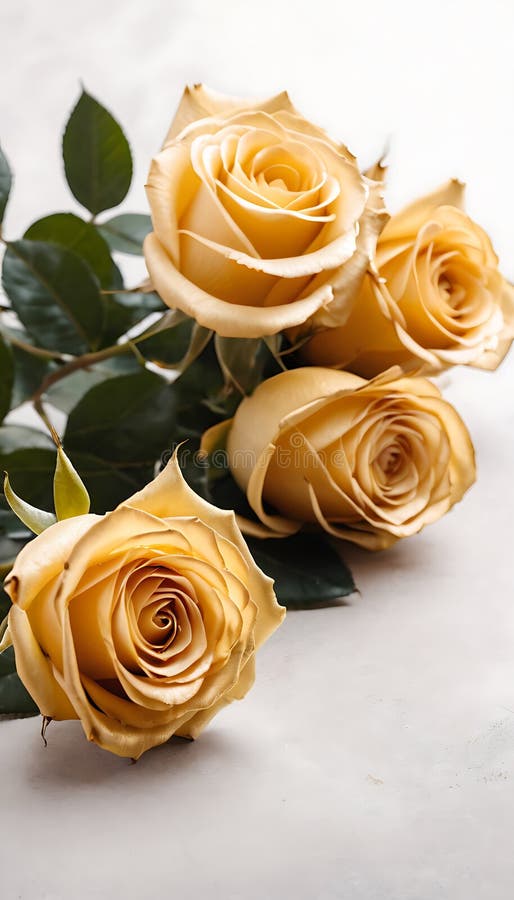 Bouquet van gouden rozen vector illustratie