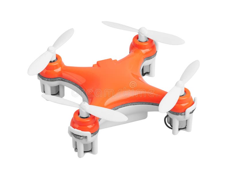 Bourdon, quadrocopter sur le blanc illustration libre de droits Bourdon, quadrocopter sur le blanc illustration libre de droits