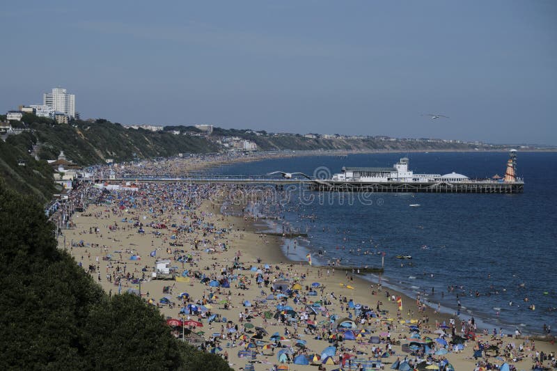 Bournemouth beach during heatwave