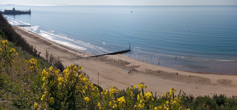 Bournemouth Beach and Pier from Cliff