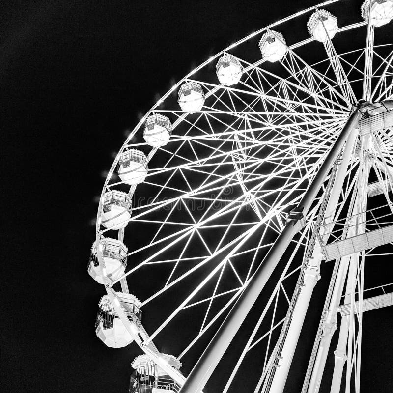 Bournemouth big wheel stock image. Image of white, night - 164722835