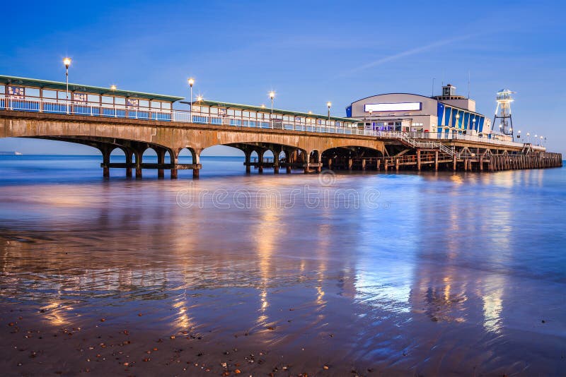 Bournemouth Pier at night Dorset