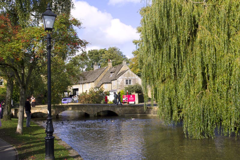Autumn Trees Bourton on the Water Cotswolds Gloucestershire Photograph Picture