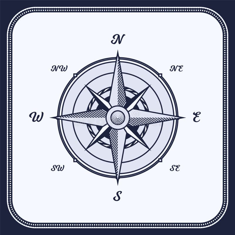 Boussole de cru, vent Rose illustration de vecteur Boussole de cru, vent Rose illustration de vecteur