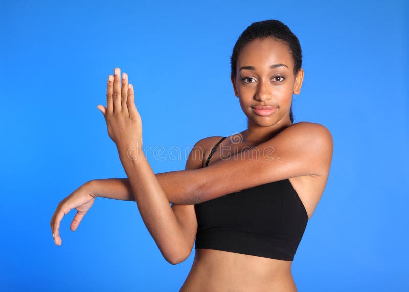 Bout droit d'épaule de femme de sports d'Afro-américain photos stock Bout droit d'épaule de femme de sports d'Afro-américain photos stock
