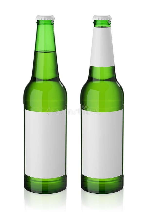 Bouteille Transparente Avec De La Bière Et Grand Verre Vide. Maquette  Réaliste De Vecteur De Bière Blanche Ou Bouteille De Bière Artisanale Avec  Bouchon Jaune Et Tasse. Modèle De Conception De Boisson