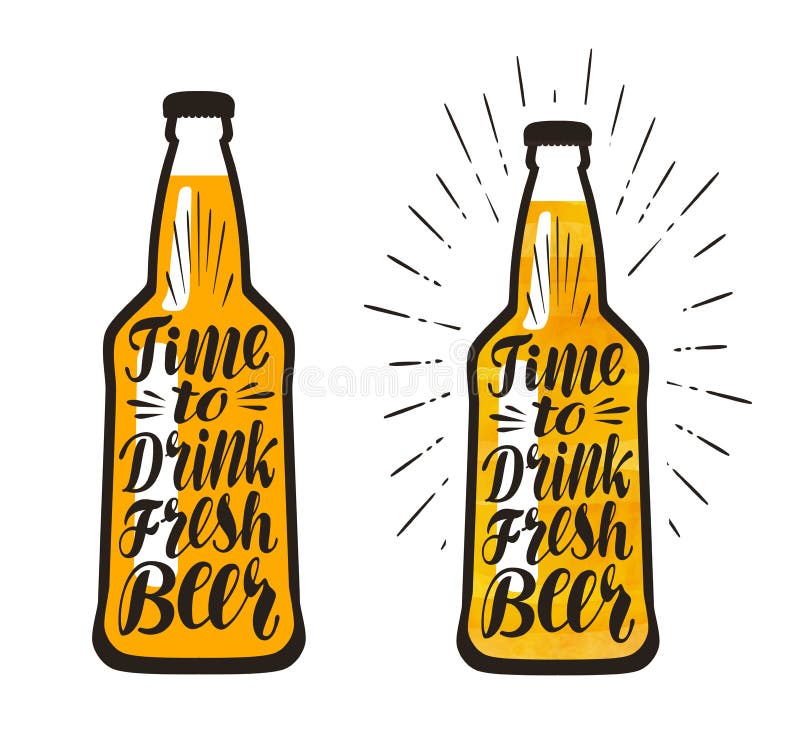 Bouteille de bière, bière blonde allemande Heure de boire de la bière fraîche, marquant avec des lettres Illustration de vecteur illustration de vecteur Bouteille de bière, bière blonde allemande Heure de boire de la bière fraîche, marquant avec des lettres Illustration de vecteur illustration de vecteur