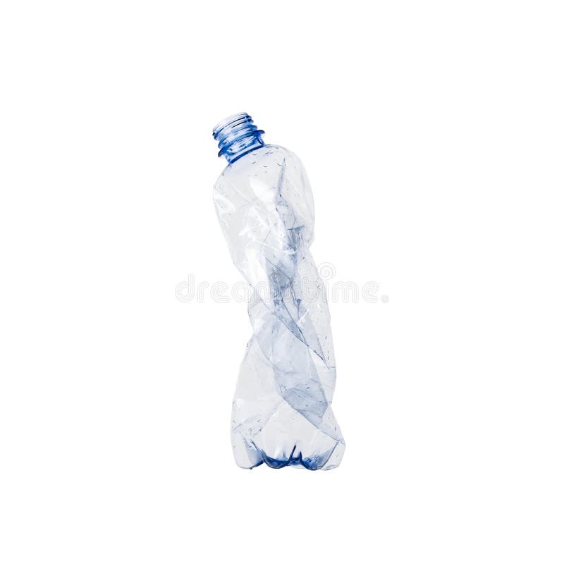 une petite bouteille en plastique sur fond blanc Photo Stock - Alamy