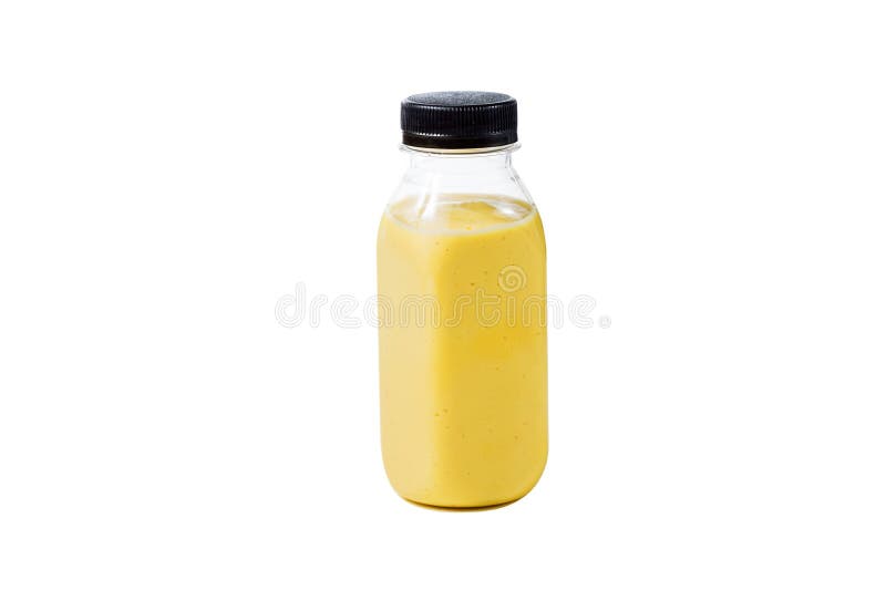 Smoothie Dans La Bouteille En Plastique Photo stock - Image du