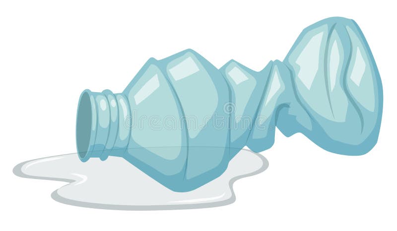 Bouteille en plastique utilisée sur le fond blanc illustration stock Bouteille en plastique utilisée sur le fond blanc illustration stock