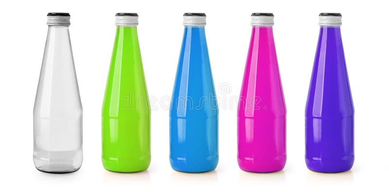 Bouteille en verre de boissons D'isolement image stock Bouteille en verre de boissons D'isolement image stock