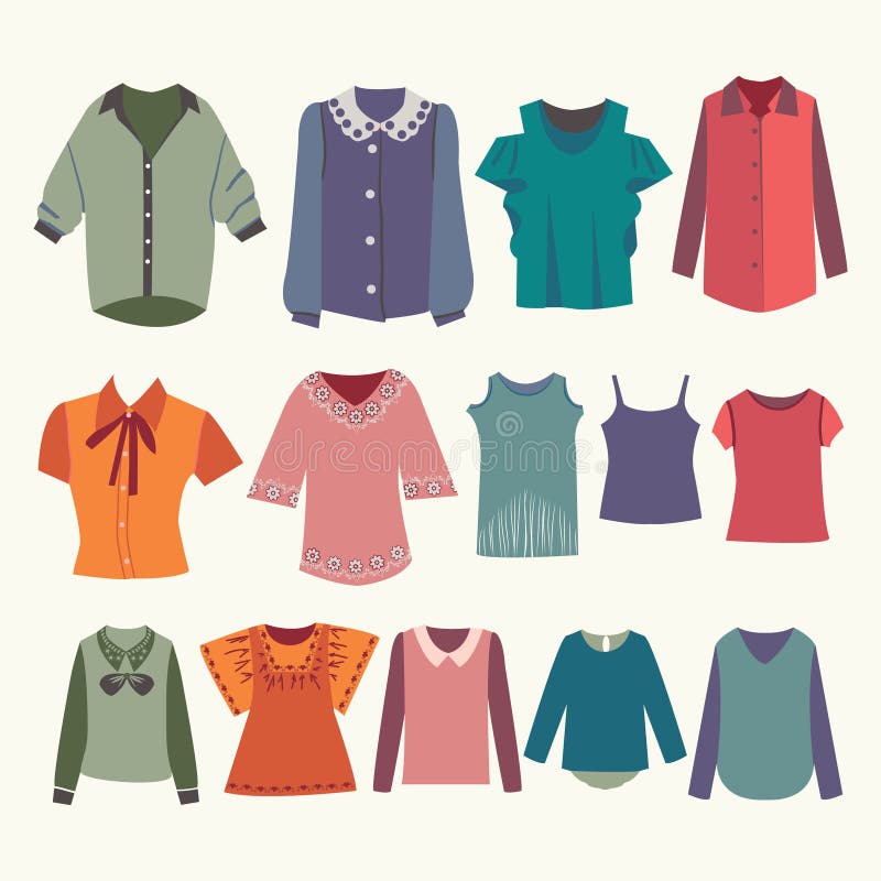 Boutique De La Moda Para Camisas La Del Diseño Ilustración del Vector - de armario, iconos: 54876135
