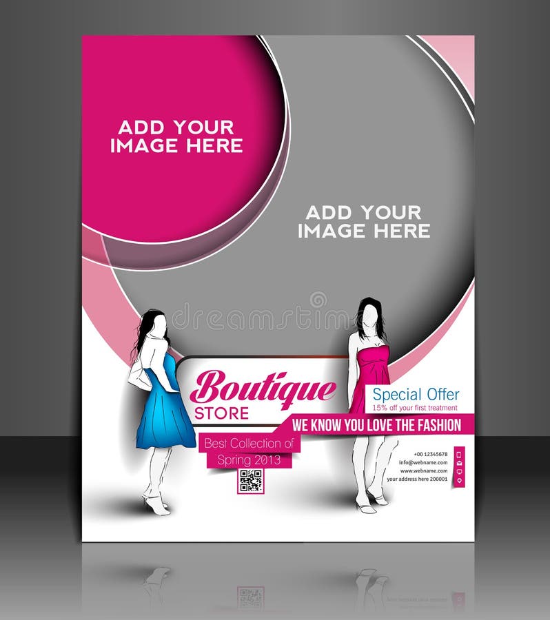 Boutique Store Flyer stock vector. Illustration of decoration 40941420