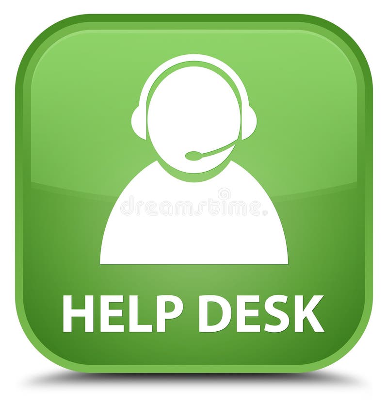 Help desk (customer care icon) isolated on special soft green square button abstract illustration. Help desk (customer care icon) isolated on special soft green square button abstract illustration