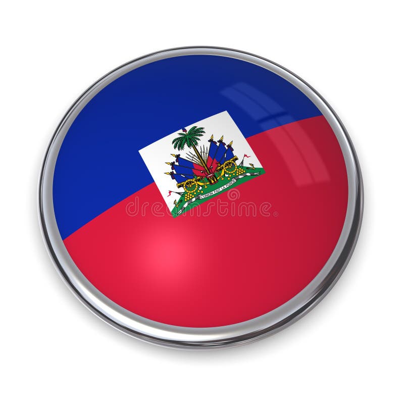 Button style banner in 3D of Haiti. Button style banner in 3D of Haiti