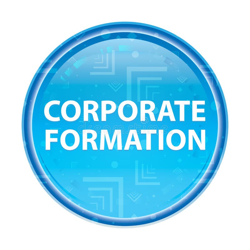 Bouton rond bleu floral de formation d'entreprise illustration de vecteur Bouton rond bleu floral de formation d'entreprise illustration de vecteur