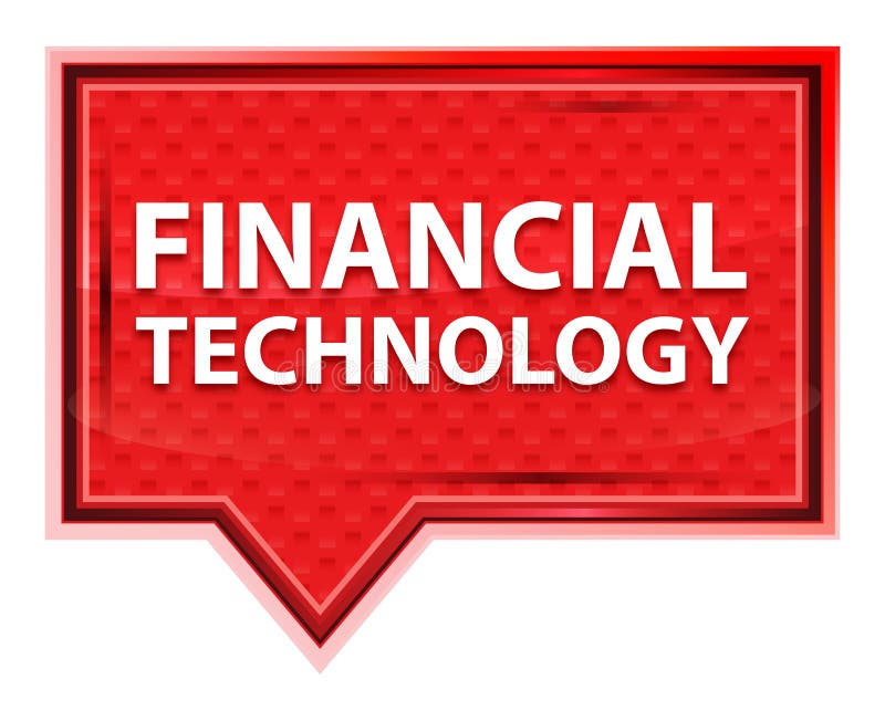 Bouton rose rose brumeux de bannière de technologie financière illustration stock Bouton rose rose brumeux de bannière de technologie financière illustration stock