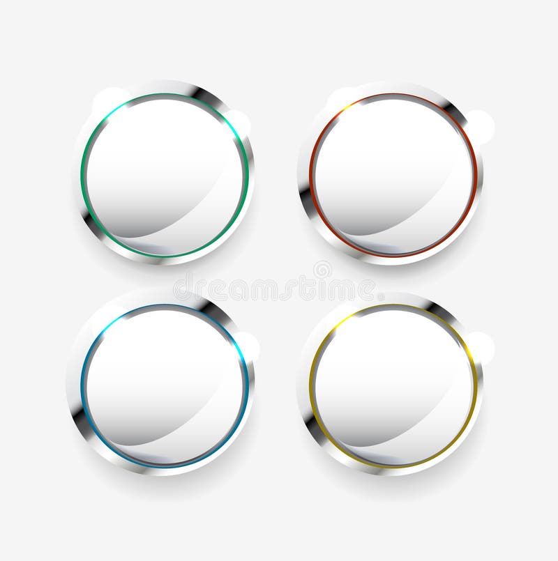 Boutons blancs vides illustration stock Boutons blancs vides illustration stock