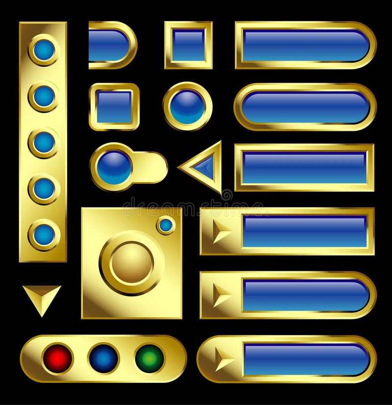 Boutons d'or illustration stock