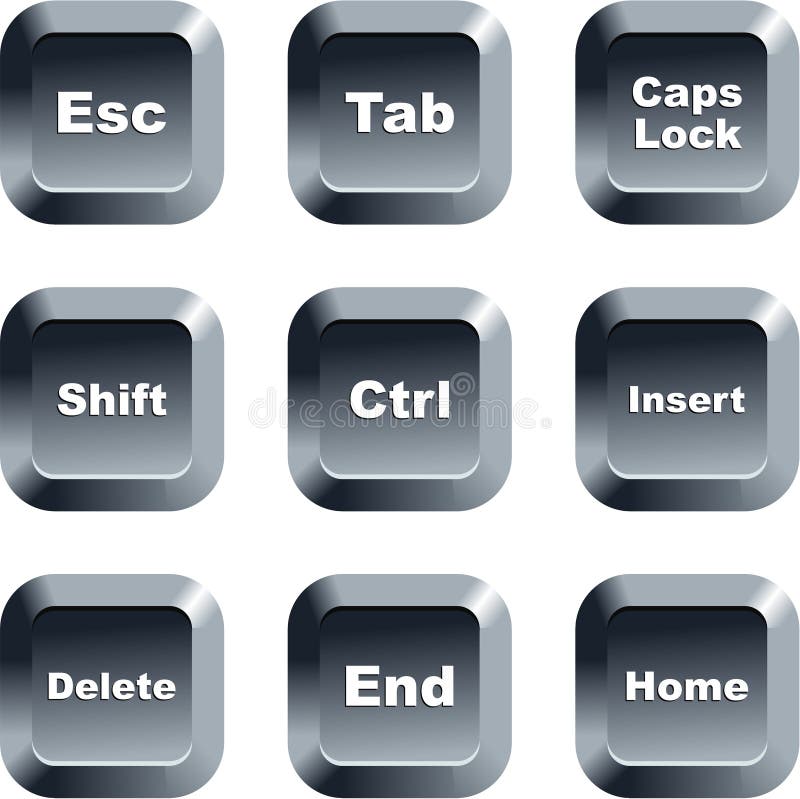 Boutons de clavier illustration stock Boutons de clavier illustration stock