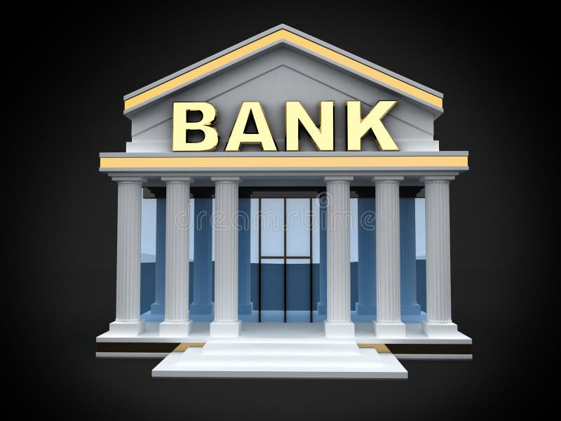 Bank bouwen vector illustratie