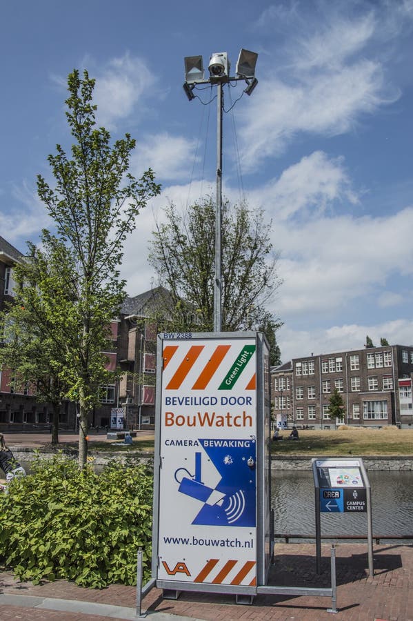 Bouwatch Security Camera at Amsterdam the Netherlands Editorial