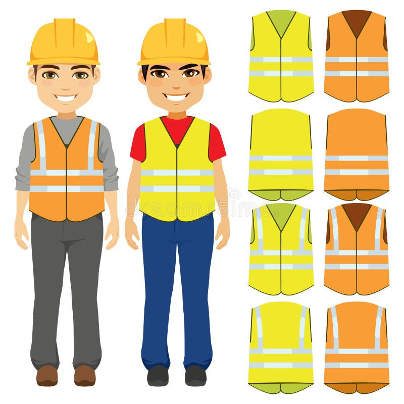 Bouwer Vests Uniform royalty-vrije illustratie Bouwer Vests Uniform royalty-vrije illustratie