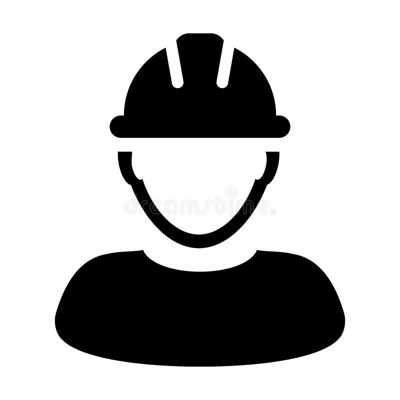 Bouwvakker Icon - Vectorperson profile avatar-illustratie
