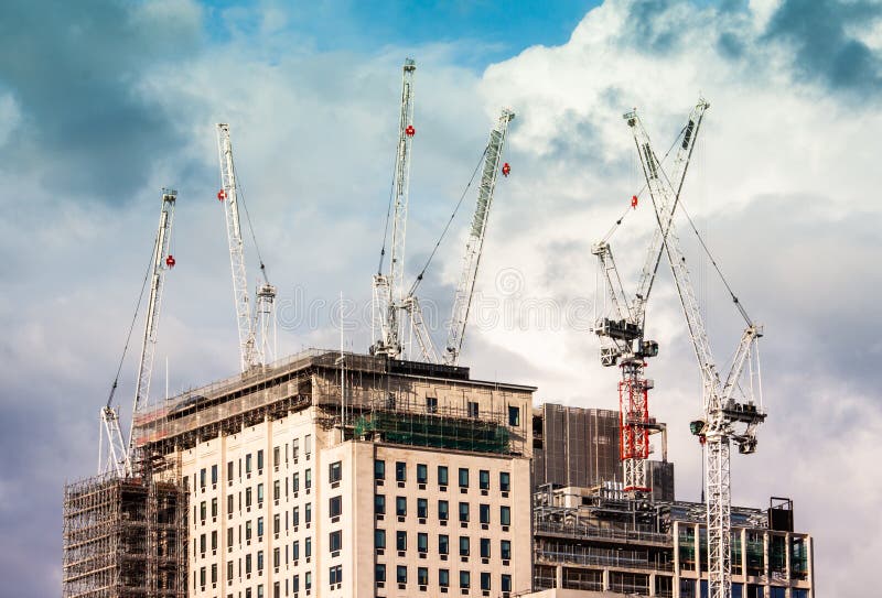 Bouwwerf in Londen van het grote bulding stock foto's Bouwwerf in Londen van het grote bulding stock foto's