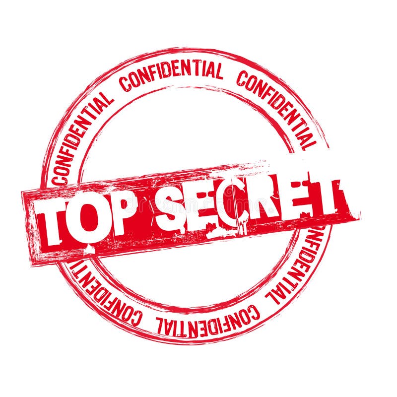 Stempel 'Top Secret' stock illustratie