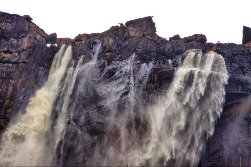 Bovenkant van Angel Falls stock foto's Bovenkant van Angel Falls stock foto's