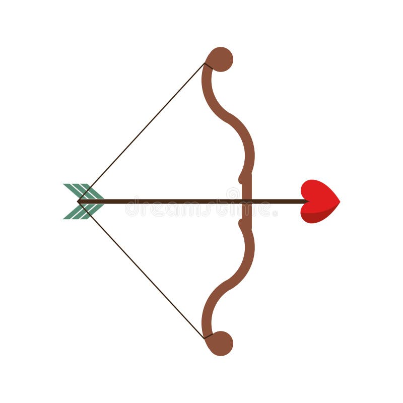 Bow and Arrow Heart Love Sign Stock Vector Illustration of passion