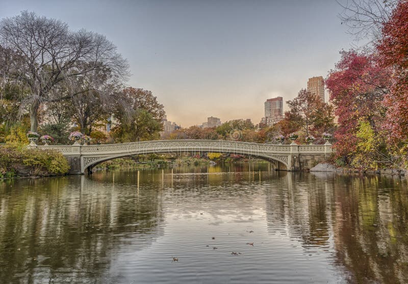 Bow bridge Central Park stock photo. Image of nature - 87955328