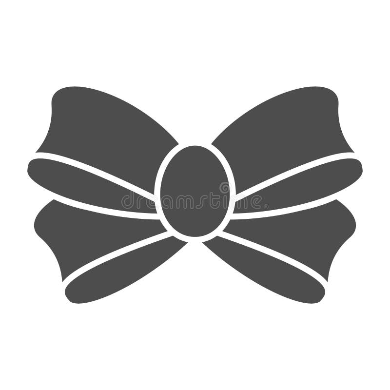 Bow for Gift Solid Icon. Knot Vector Illustration Isolated on White ...