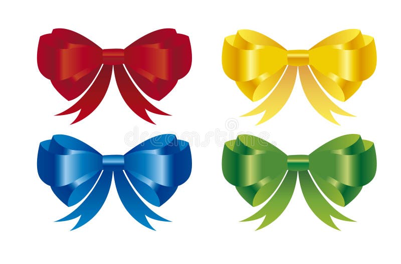 Bow gifts stock vector. Illustration of anniversary, satin - 21850012