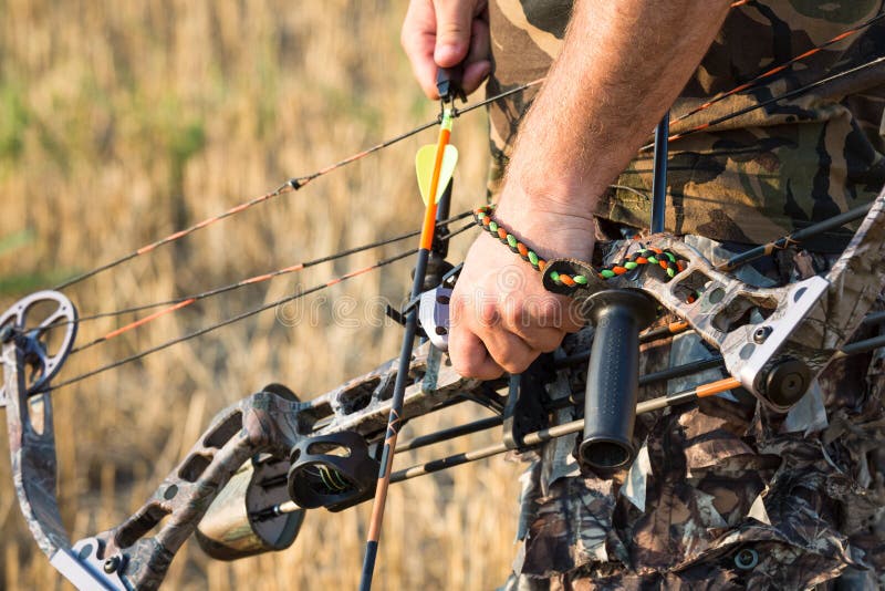 Bow hunter stock photography