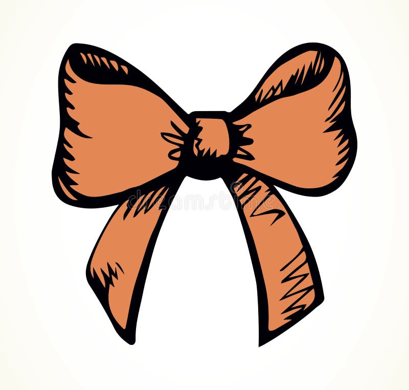 Line art bow clipart. Vintage ribbon bow Tie on - Stock Illustration  [102018209] - PIXTA